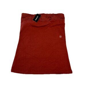 NEW y2k 2000s XS Express lace trim Camisole Tube Top   Red  shelf bra